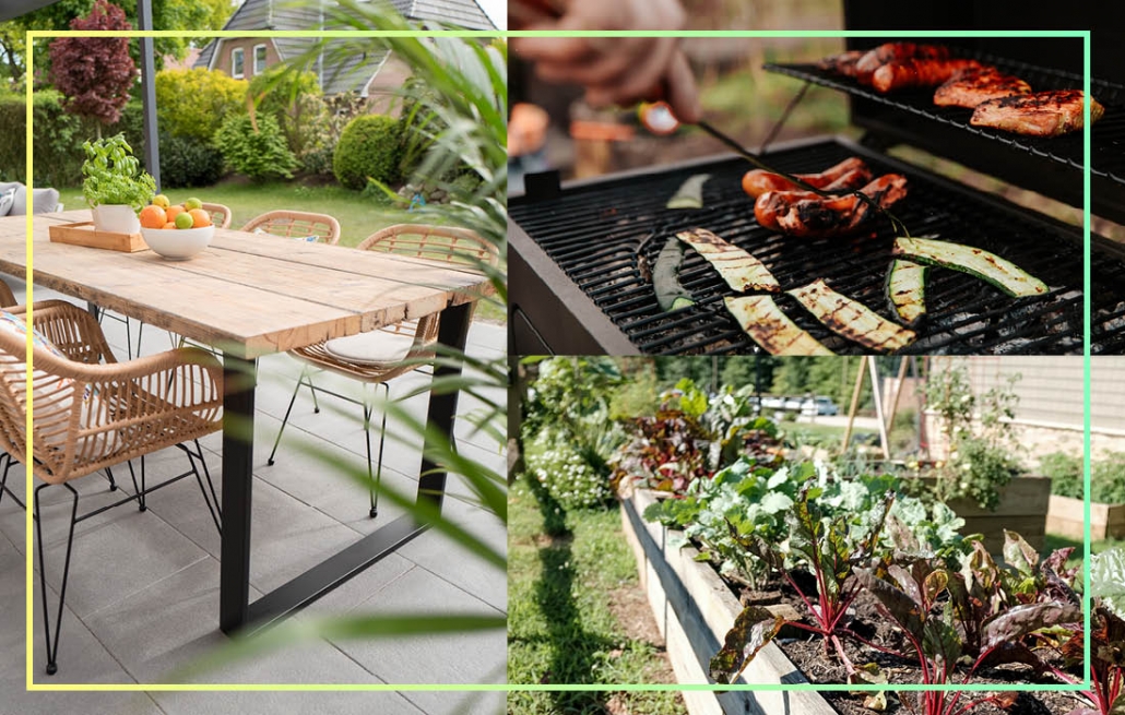 Gartensaison eröffnet: Grillen, Salat pflanzen und genießen.