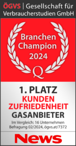 MAXENERGY hat den ersten Platz im Bereich Kundenzufriedenheit bei der ÖGVS belegt!